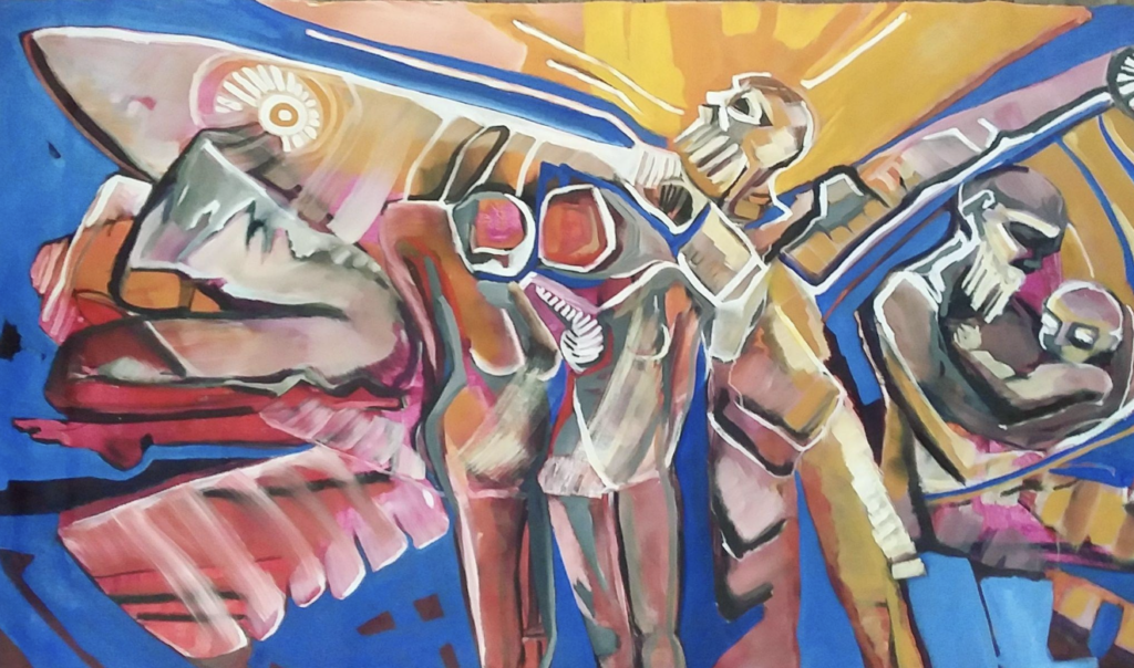 Bidi Bidi, 220 x 120cm, oil on Canvas, 2018
